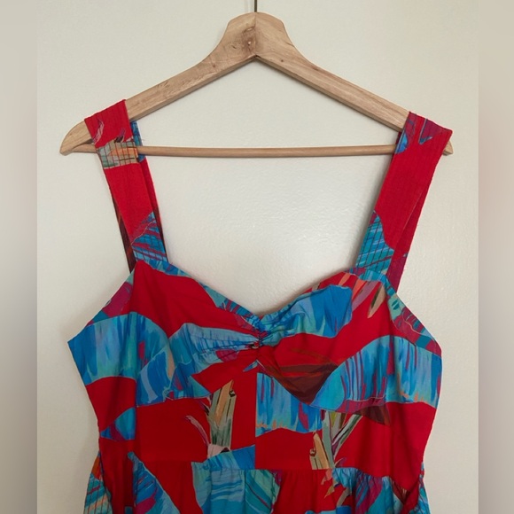 Farm Rio Sweet Jungle Red Midi Dress - Picture 3 of 9